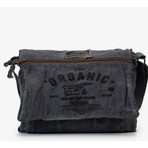Old Cotton Cargo Old Cotton 8128 Salaş Kanvas Omuz Postacı Antrasit Siyah Laptop Okul Seyahat Günlük Vintage Kumaş Çanta
