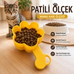 Basart Patili Mama Ölçeği Kedi ve Köpek Mama Ölçer Pati Şekilli Mama Küreği Plastik Mama Kaşığı Mama Ölçü Kabı
