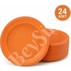 BeySüS Parti Plastik Tabak 24lü Turuncu