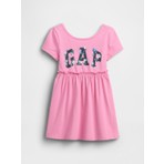 Gap Kız Bebek Pembe Logo Jersey Elbise