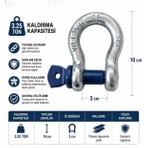 Bema Tools G209 Omega Mapa Zincir Kilidi 3,25 Ton Yük Kaldırma Aparatı Mapa 5/8