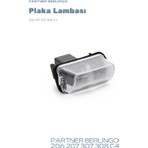 Peugeot Partner Berlingo 206 207 307 308 C4 Plaka Lambası