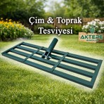 Aktepe Group Çim Tesviye Aleti Toprak Tesviyesi Kompost Kum Gübre Yayma Toprak Düzleştirme Tırmığı Çimen Peyzaj Tesviyesi (Sapsız)