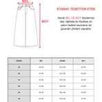 Vellichor Minimal Yıkamalı Uzun Kot Etek-Siyah