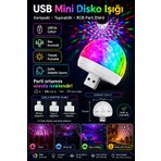 Neo Vista Rgb USB Mini Disko Topu - Ses Sensörlü Renkli LED Parti Lambası