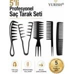 YURISH 5’li Profesyonel Saç Tarak Seti | Mucizevi Şekillendirme Tarağı | Erkek ve Kadın Kullanımı | Kıvırcık, Dalgalı ve Düz Saçlar İçin