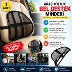 Baffhome Ergonomik Fileli Bel Destek Minderi - Araç ve Ofis Koltuğu Için Terletmez Bel Yastığı