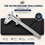 Ysb 150 mm Standart Seri Mekanik Vidalı Kumpas - Ekonomik ve Dayanıklı
