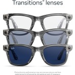 Meta Ray-Ban Wayfarer Gen 2 RW4012 6840MF Transparan Gri -Transitions Safir Mavi