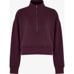 Penti Bordo İpeksi Dokunuş Silky Touch Yarım Fermuarlı Sweatshirt