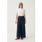 Allday  Koyu Mavi Bol Paça Denim Tensel Pantolon