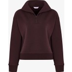 Penti Koyu Bordo Yarım Fermuarlı Şardonlu Sweatshirt