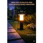 Econa 41 cm Mantar Bahçe Yol Aydınlatma, Set Üstü, Duvar Armatürü, Çim,yürüyüş Yolu Aplik,dekoratif Armatür Ampul Hariç,lüks Yol ve Peyzaj Armatürü