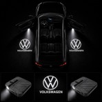 OtoÇizgi Yeni Volkswagen Kapı Altı Logo Projektör LED Işığı 2\'li Set Pilli Kablosuz Kapı Karşılama Lambası