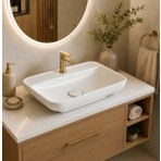 Turkuaz Seramik Lal 60x42 cm Tezgah Üstü Lavabo