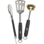 Napoleon Üçlü Set - Spatula, Maşa, Temizleme Fırçası