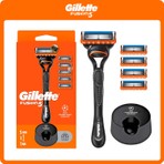 Gillette Fusion5 Tıraş Makinesi ve Yedek Bıçağı 5'li + Tıraş Bıçağı Standı
