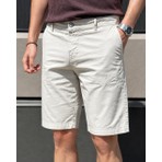 İnpool Erkek, Standart-Fit, Pamuklu, Esnek, Solmaz, Old Money Culture, Chino Şort-Bermuda 307