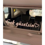 Print Copy Center Araç Güneşlik Aynası Sticker Etiket -Yazılı Araba Aynası Etiketi beyaz renk