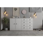 Vivense Consola Dolaplı Çekmeceli Konsol Beyaz 130 cm KNS-1040-Ç
