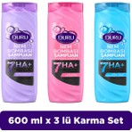 Duru Nem Bombası Şampuan 600 ml 3 Lü Karma Set