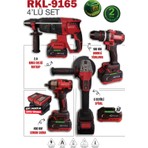 Retools Profesyonel Bordo Yeni Seri 4'lü Set (100 Nm Vidalama ve 6 Devirli Spiral)