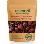 Herboni Hibiskuslu Kuşburnu Çayı 150 G - Rosehip Hibiscus Tea, Doğal ve Katkısız