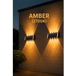 Fiducia Amber Rengi Güneş Enerjili LED Aplik  Solar Enerjili Bahçe Aydınlatma