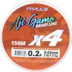 RYUJI Ryujı Ajı Game 4x, 0.05MM 150M, Orange Ip Misina