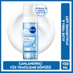 NIVEA Canlandırıcı Yüz Yıkama Köpüğü 150ml, Derinlemesine Yüz Temizleme, Normal ve Hassas Ciltler, Saf Su ve Lotus Çiçeği