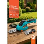Kiwi Garden KGGT-625 /3,6 V Şarjlı Çit Çim Kesme Makinesi 1500 mAh Güç Kaynağı ve Değiştirilebilir Bıçak Uzunluğu