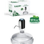 Kuzeyden BPA'sız Şarjlı Damacana Pompası Siyah | 10L - 15L - 19L | 1200 mAh | Siyah