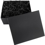 Hellobox Premium Mat Siyah Hediye Kutusu - Ekstra Kalın Sert Mukavva, Içi Kırpık Kağıt Dolgulu Lüks Kutu (25X30x12 Cm)