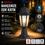 Zerpa Dış Mekan Bahçe Aydınlatma Armatürü E27 Duy | Su Geçirmez Dekoratif Bahçe Lambası | IP54 | Teras, Giriş, Yol Aydınlatma