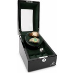 Robert Taylor Watch Winder Brooklands Collection 2 Slotlu Ultra Sessiz Otomatik Saat Kurma Kutusu (+3 Muhafaza Alanlı, Piano Siyah & Alcantara British Green)