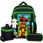 Çanta Sepetim Super Bear Ayıcık Aksesuarlı Beslenme ve Kalemlikli Ilkokul Sırt Çantası
