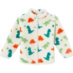 Hellobaby Erkek Bebek Welsoft Hırka Dinozor Baskılı Fermuarlı Bisiklet Yaka Long Sleeve