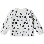 Hellobaby Kız Bebek Kapitone Hırka Fiyonk Baskılı Çıtçıtlı Bisiklet Yaka Long Sleeve