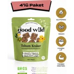 The Good Wild Tohum Kraker | Glutensiz Atıştırmalık | Filizlendirilmiş Çiğ Karabuğday | Yüksek Lif | 4X55 gr