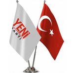 Yeni Parti Çiftli Set Masa Bayrağı
