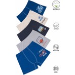 Özkan Underwear Özkan 31802 5'li Paket Erkek Çocuk Pamuklu Karışık Renkli Desenli Yumuşak Rahat Şort Boxer