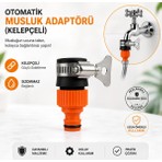 DESIPHON Otomatik Musluk Adaptörü Kelepçeli Hortum Bağlantı Aparatı Pratik Musluk Ucu Adaptörü
