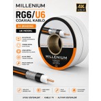 Zibox 100 Metre Rg6-U6 Uydu Anten Kablosu Kolay Kurulum ve Dayanıklı Tasarım ile Birinci Kalite