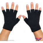 Axe Sportswear Erkek Siyah Kışlık Parmaksız Kesik Yarım Parmak Yumuşak Dokulu Termal Polar Eldiven Bileği Sıkmayan Katlamalı Manşetli Rahat Kullanım