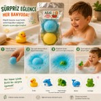 Alg Natural Alg Sürpriz Oyuncaklı Banyo Köpük Topu 2'li Paket – Renkli Eğlenceli Çocuk Banyo Bombası