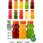 Ezupack Ayıcık Pet Şişe Okul Piknik Meyve Suyu Smoothie Detoks Ginger Şeffaf Plastik Boş Içecek Sızdırmaz