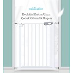 Evokids Ekstra Yüksek Uzun Çocuk Güvenlik Kapısı 75–84cm Arası Genişlik İçin Kullanım