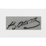 Metal Yazı 8x2cm Atatürk İmzası