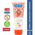 Babyton Doğal Çilek Diş Macunu 2 Yaş ve Üzeri Florürlü 75 ml