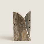 Chakra Silver Travertine Aura Vazo Natural